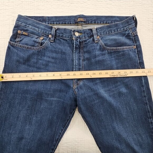 Ralph Lauren Polo Jeans Men's 36x30 Straight Leg Dark Wash Stretch Classic Fit - Picture 7 of 16